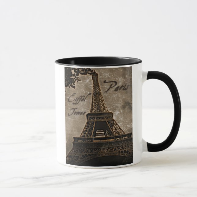 Taza Torre Eiffel, Paris France Art Mug (Derecha)