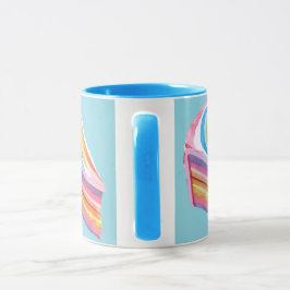 Taza Torta de arcoíris feliz