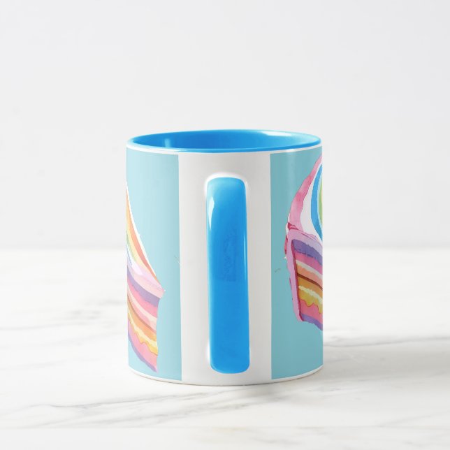 Taza Torta de arcoíris feliz (Asa)