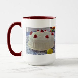 Taza Torta de la fresa
