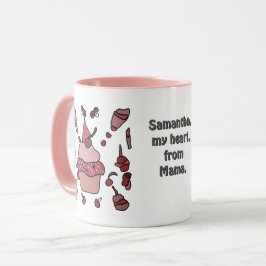 Taza Torta minimalista con cereza y rocillo