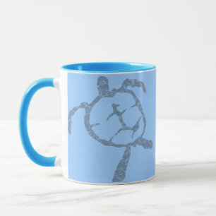 Taza tortuga azul oscuro