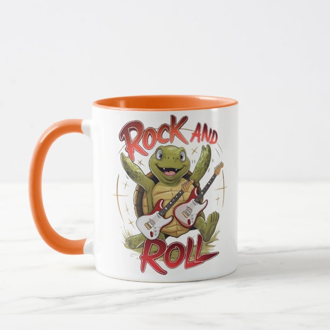 Taza Tortuga Groovy Que Sacude Roca Y Roda (Izquierda)