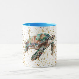 Taza Tortuga marina de sueño dorado