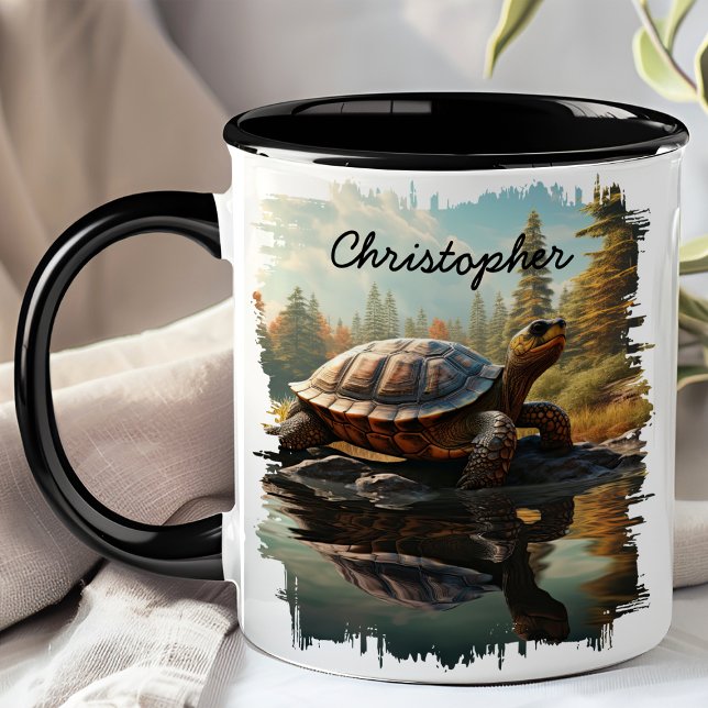 Taza Tortuga por reflexión sobre el lago forestal (Subido por el creador)
