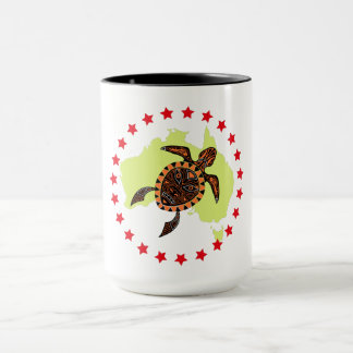 Taza Tortuga Y Estrellas Del Mar De Australia