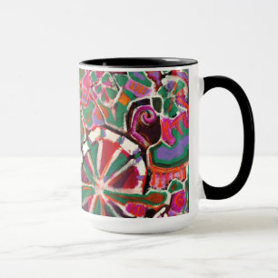 Taza Tortugas en colores vivos Clásico Mug, 15 oz