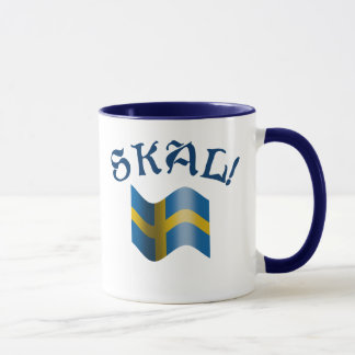 Taza Tostada sueca de la bandera de Skal de Suecia