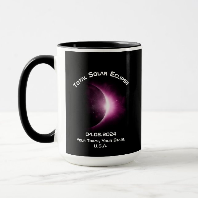 Taza TOTAL DE ECLIPSE SOLAR 2024 Mug (Izquierda)