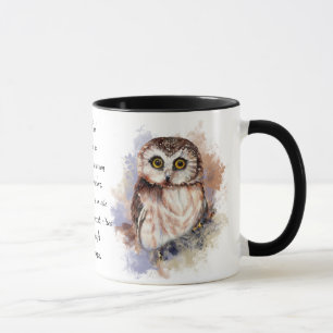 Taza Tótem Animal, Espiritual, Ave Lechuza Inspiradora