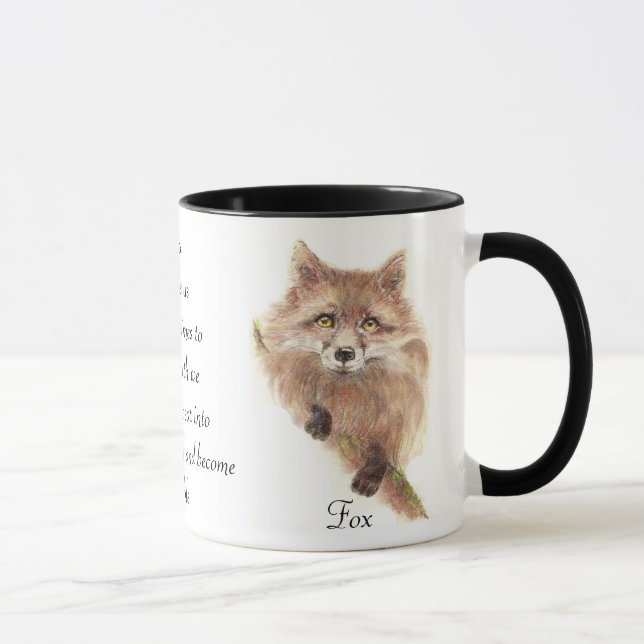 Taza Tótem animal, espiritual, estimulación de la inspi (Derecha)