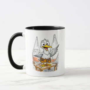 Taza Trabajador de Astillero Pájaro Cómico