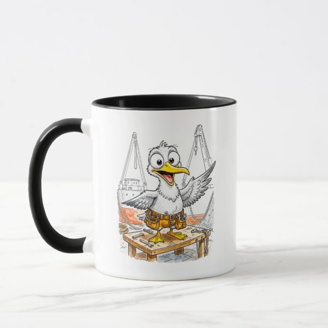 Taza Trabajador de Astillero Pájaro Cómico (Izquierda)