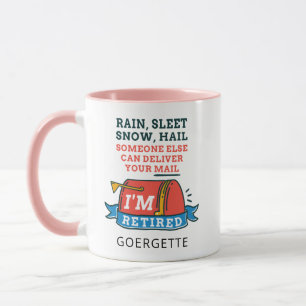 Taza Trabajador Postal Jubilado Cartero Personalizado J