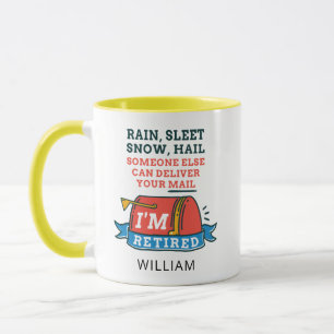 Taza Trabajador Postal Jubilado Cartero Personalizado J