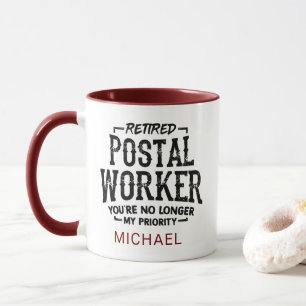 Taza Trabajador Postal Jubilado Personalizado