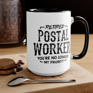 Taza Trabajador postal retirado ya no es prioritario