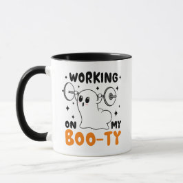 Taza Trabajando En Mi Booty Cute Halloween