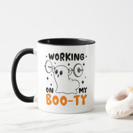 Taza Trabajando En Mi Booty Cute Halloween