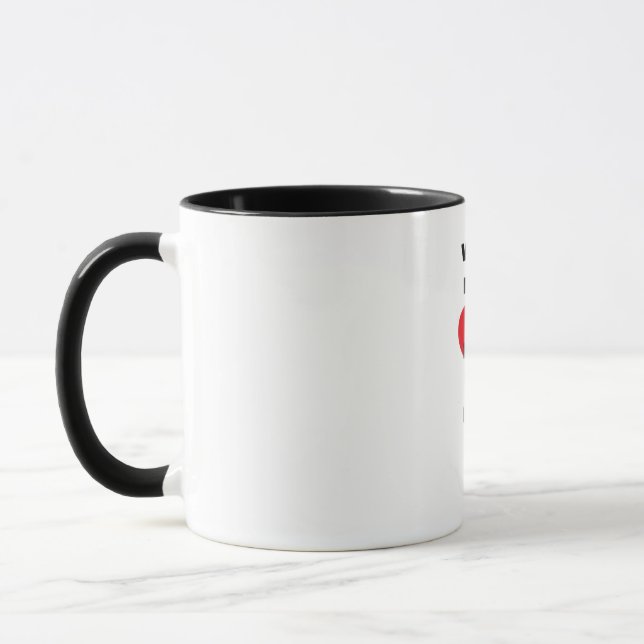 Taza Trabajar duro, jugar tan duro, amar duro (Izquierda)