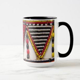 Taza Trabajo con cuentas tribales masái