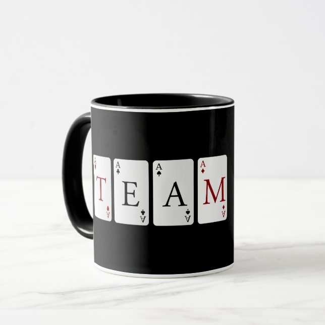 TAZA TRABAJO DE EQUIPO. EQUIPO JUNTO HASTA GANAR. OFFIC (Anverso izquierdo)