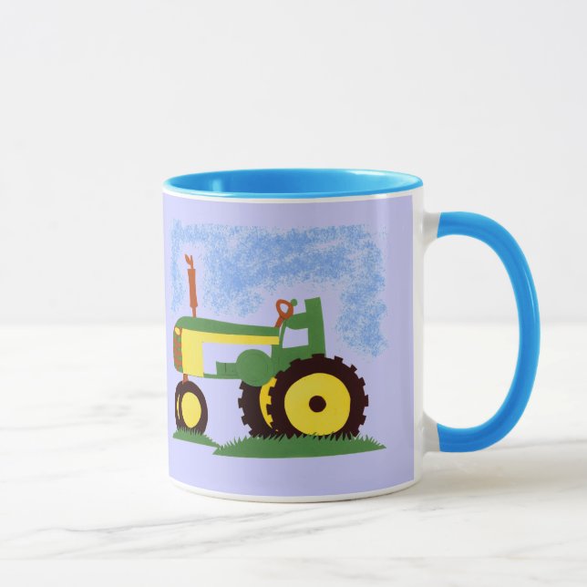 Taza Tractor bajo cielo azul (Derecha)
