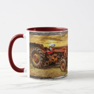 Taza Tractor de la granja roja Mug