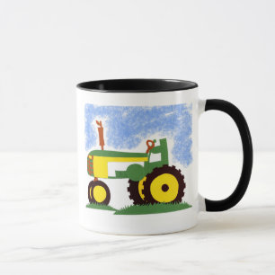 Taza Tractor debajo del cielo azul