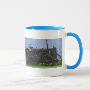 Taza Tractor negro vintage - Vehículo de granja