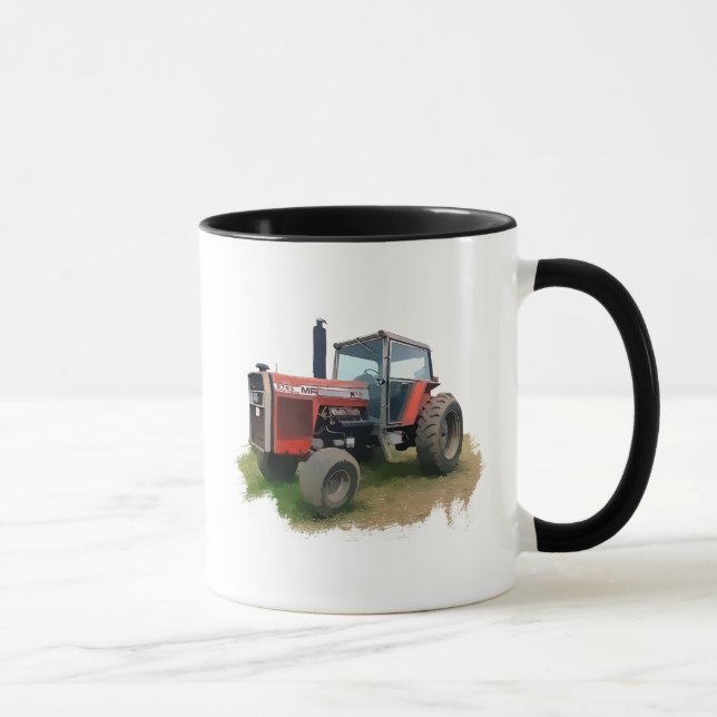 Taza Tractor rojo de Massey Ferguson en el campo (Derecha)