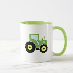 Taza Tractor verde del juguete