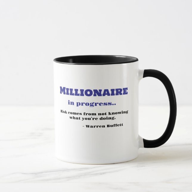 Taza Trader Mug, Warren Buffett Cita - Té Café (Derecha)