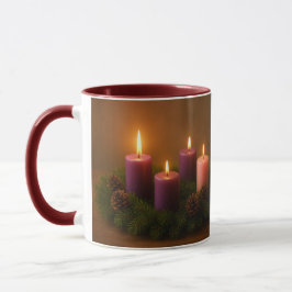 Taza Traditional Advent Wreath with Four Lit Candles