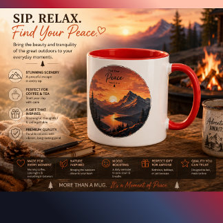 Taza Trae la belleza y la tranquilidad del gran aire li