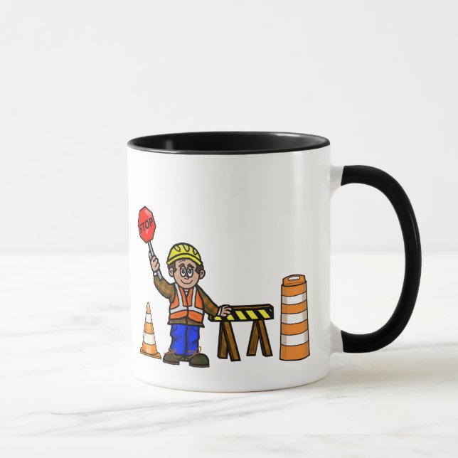 Taza Tráfico Control Construcción de Carretera (Derecha)