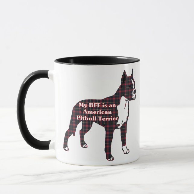 Taza Tragar de BFF de American Pit Bull Terrier (Izquierda)