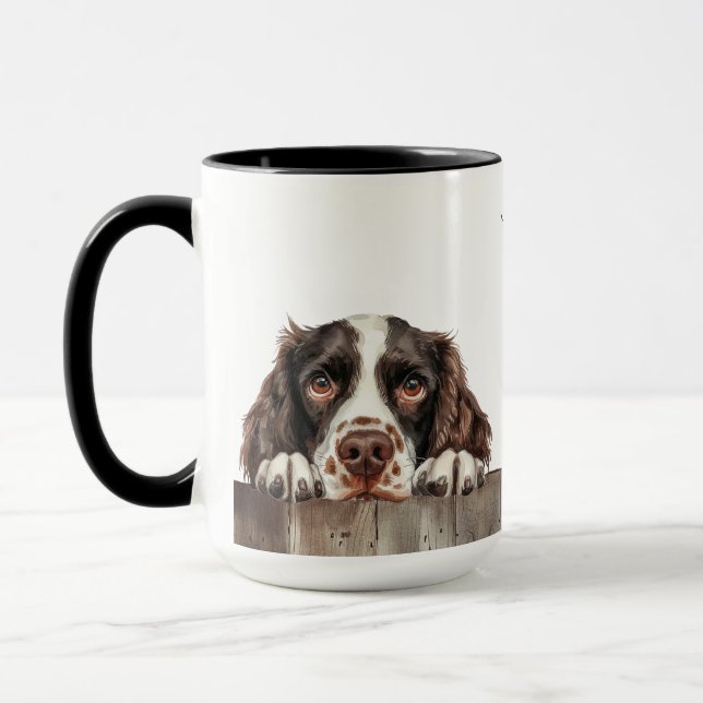 Taza Tragón de perros español Springer en inglés (Izquierda)