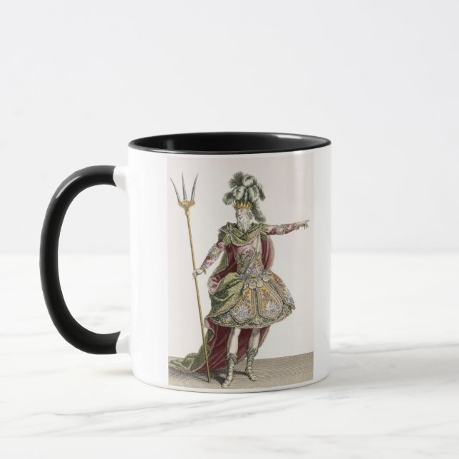 Taza Traje para Neptuno en varias óperas, grabado cerca (Izquierda)