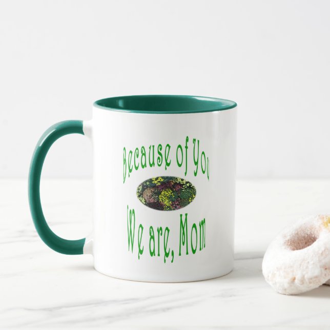 Taza Trama de café de dos tonos (Con donut)