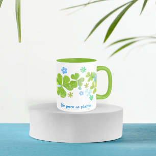 Taza Trama de café de hoja de patrón