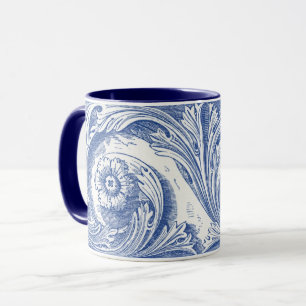 Taza Trama de flor de vintage