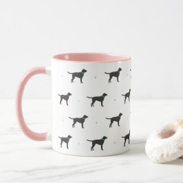 Taza Trama de patrón de labrador negro