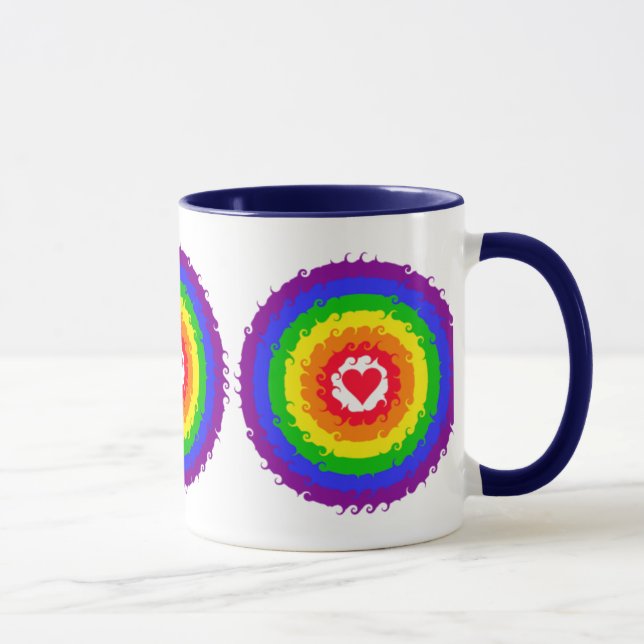 Taza Trama de rueda arco iris (Derecha)