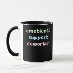 Taza Trama de tendencia de trabajo de ayuda emocional