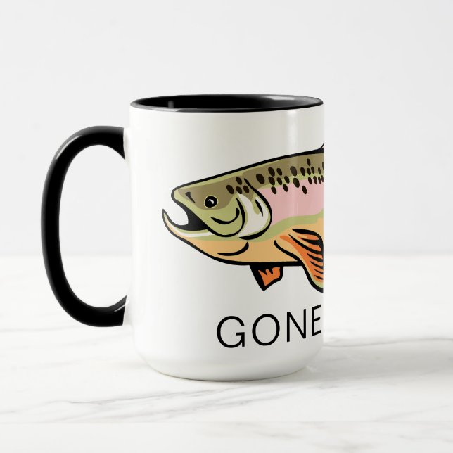 Taza Trama de trucha de pesca desmontada (Izquierda)