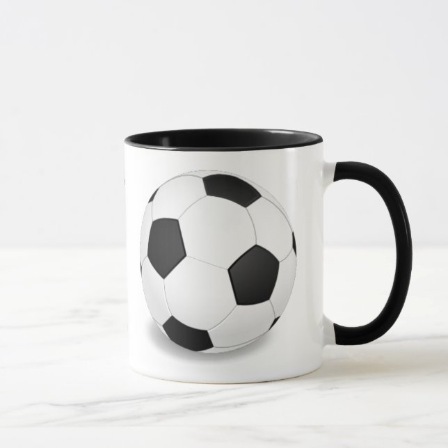 Taza Tramo de café del patrón de bolas de fútbol (Derecha)