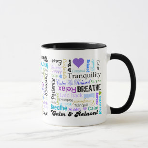 taza tranquila y de relajación del Tensión-alivi