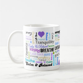 taza tranquila y de relajación del Tensión-alivio