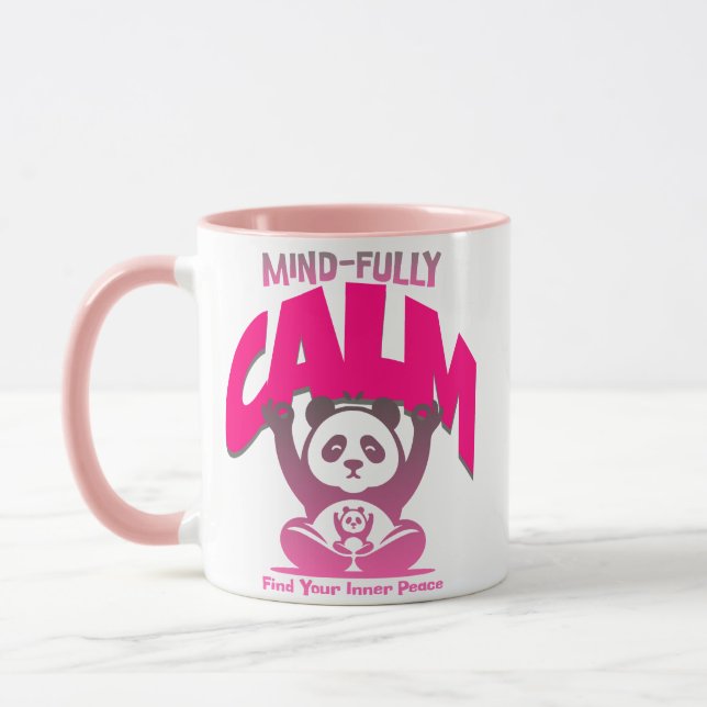 Taza Tranquilidad, corazón lleno, como un panda pacífic (Izquierda)